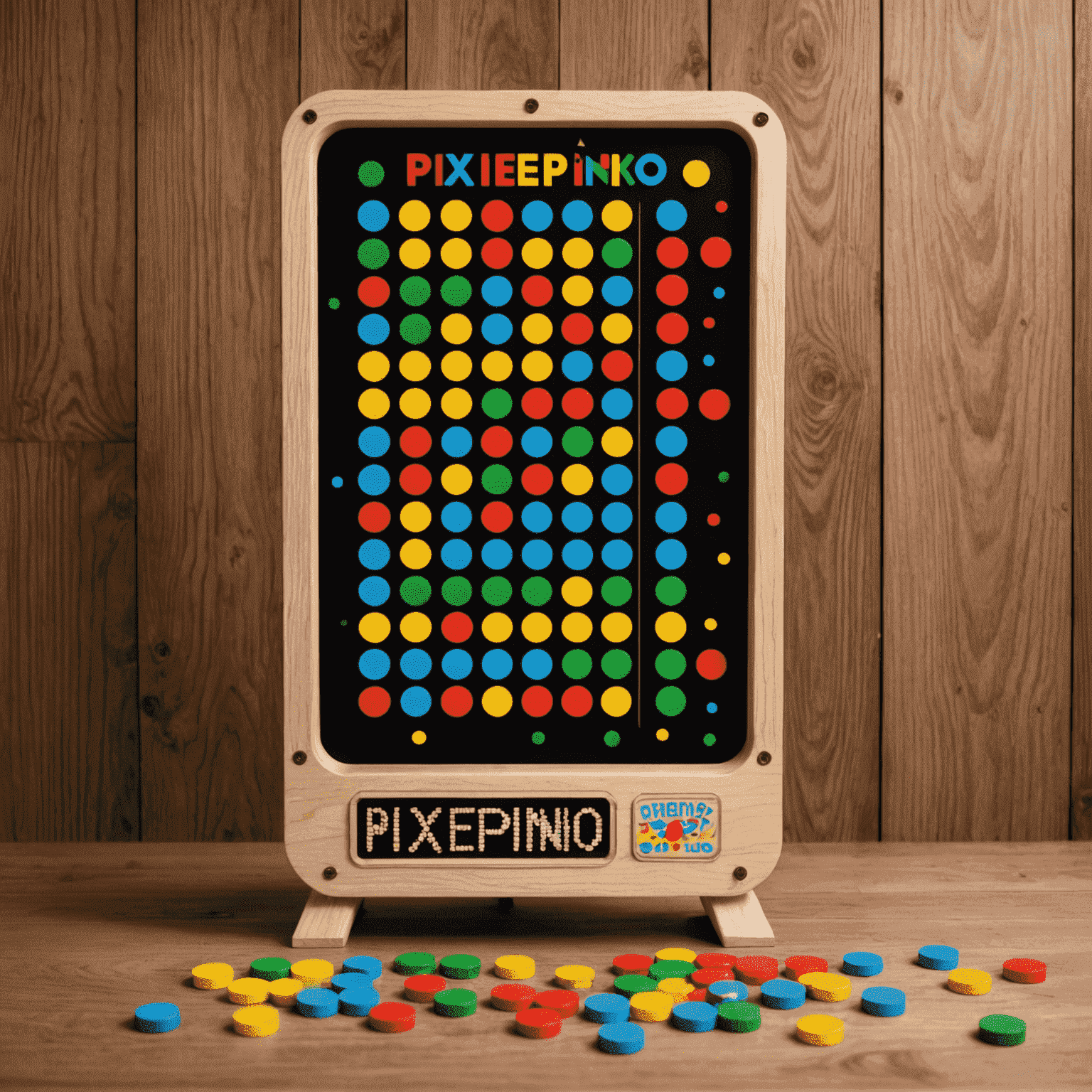 PixePlinko logo featuring a retro-style plinko board with pixelated graphics