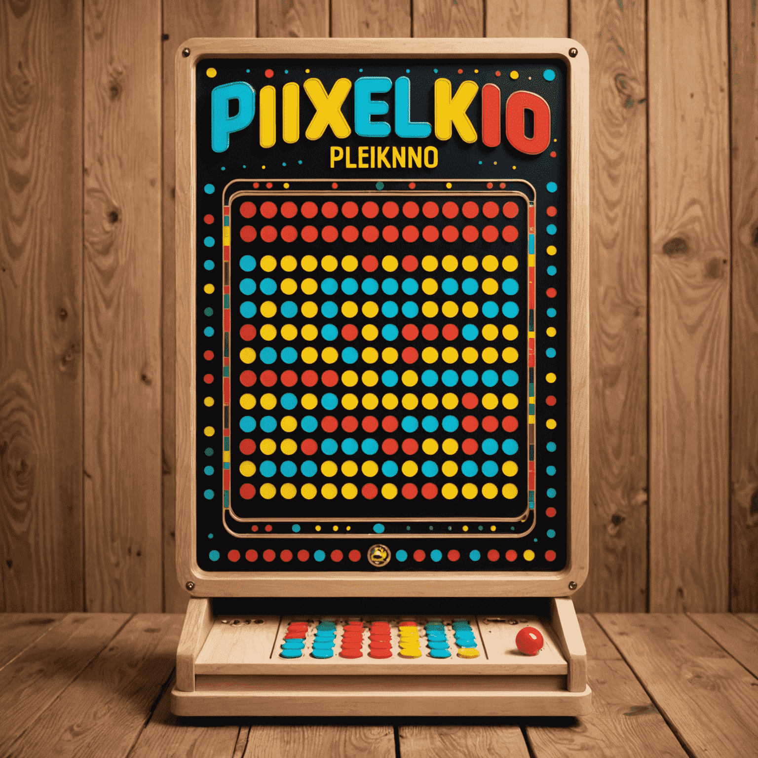 PixePlinko logo featuring a retro-style plinko board with pixelated graphics
